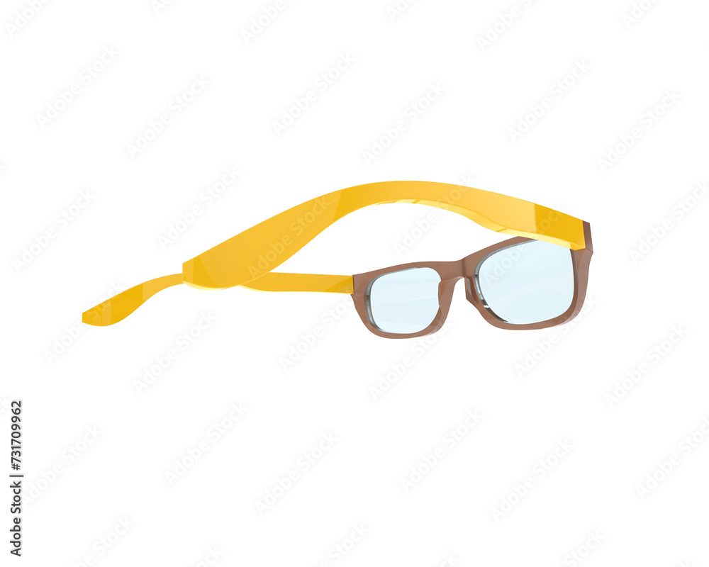 Fototapeta premium Sun glasses isolated on background. 3d rendering - illustration