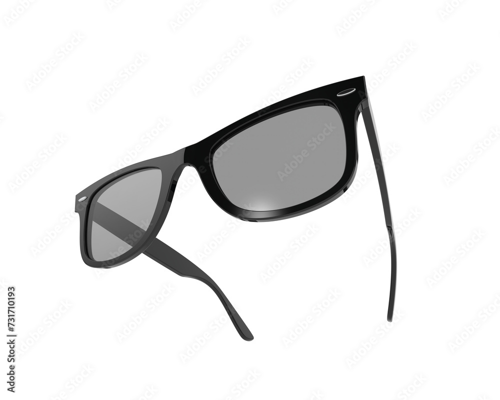 Sun glasses isolated on background. 3d rendering - illustration Sun glasses isolated on background. 3d rendering - illustration