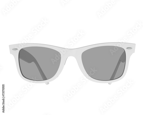 Sun glasses isolated on background. 3d rendering - illustration