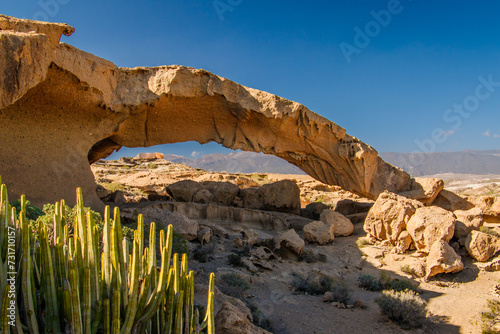 Arch Tajao hidden in heart of Tenerif island, Spain