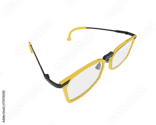 Sun glasses isolated on background. 3d rendering - illustration