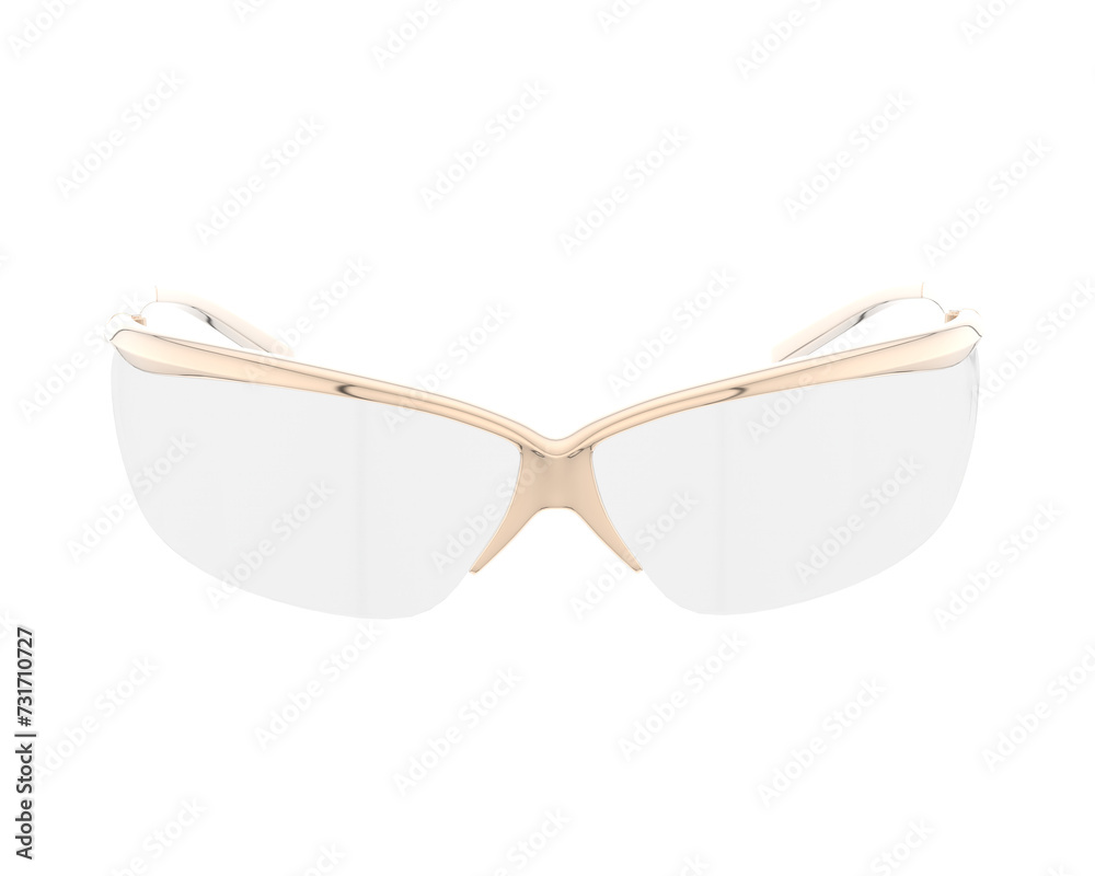 Sun glasses isolated on background. 3d rendering - illustration