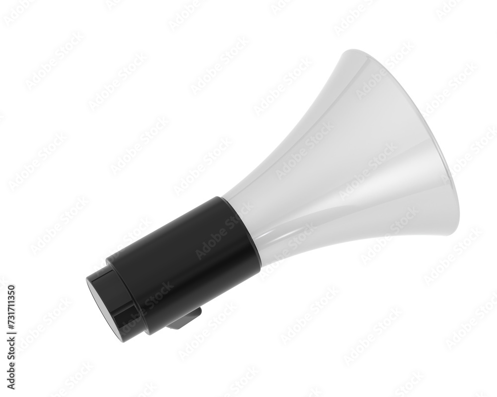 Megaphone isolated on background. 3d rendering - illustration Megaphone isolated on background. 3d rendering - illustration