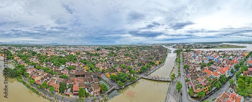 Hoi An, Vietnam : Aerial view of Hoi An ancient town, UNESCO world heritage, at Quang Nam province. Vietnam. Hoi An is one of the most popular destinations in Vietnam © Nguyen Duc Quang