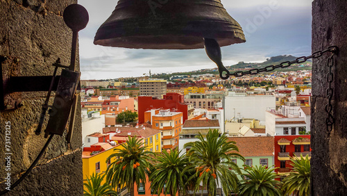 Bell tower in town of La Laguna, Tenerife, Spain