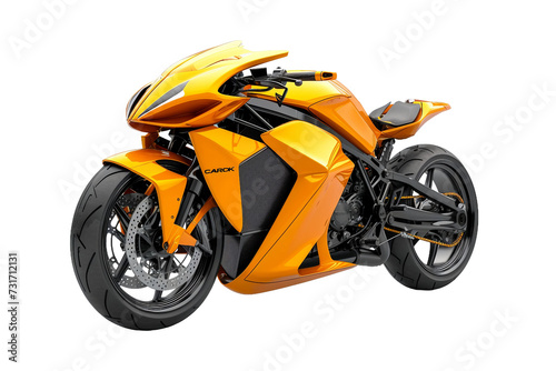 Superbike Power Unleashed on Transparent Background, PNG, Generative Ai