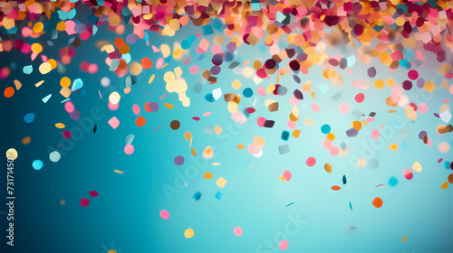 Aerial golden confetti celebration, confetti background