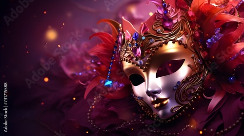 beautiful mardi gras face mask