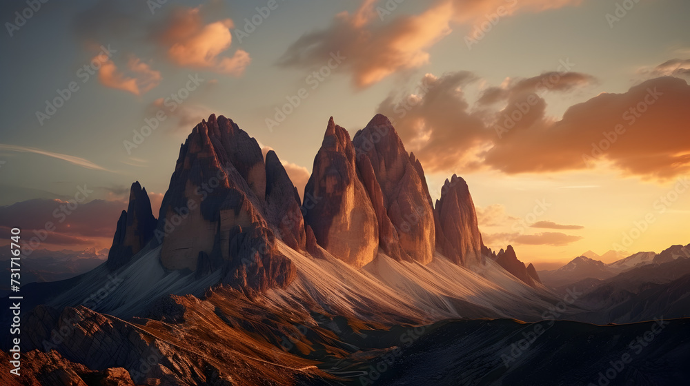 sunset over mountains,,
sunset in the mountains - obrazy, fototapety, plakaty 