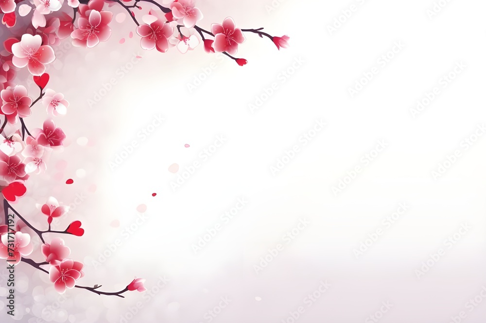 Valentines Day Blossom flowers branch