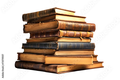 stack of old books