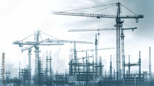 construction industry - construction, building, infrastructure, engineering, presentation, background
