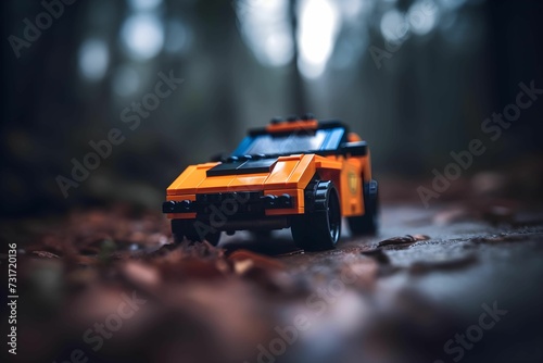 AI generated illustration of a small toy car