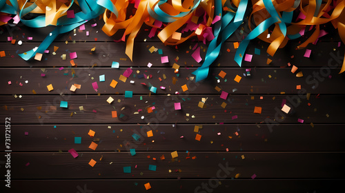 Confetti bokeh background, symbolizing achievement and success