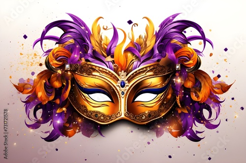 Mardi Grass carnival mask background © Reka