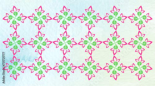 pink pattern flower