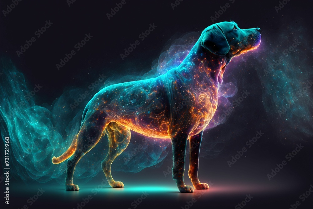 AI generated illustration of a labrador retriever, a spiritual animal