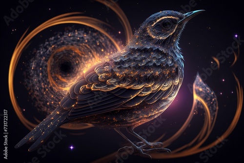 AI generated illustration of a sparrow, a spiritual animal