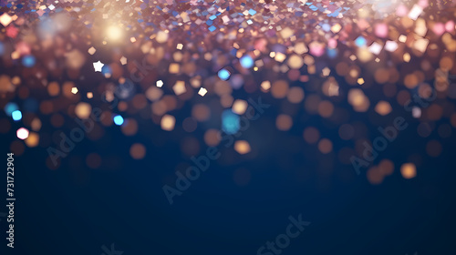 Confetti bokeh background, symbolizing achievement and success