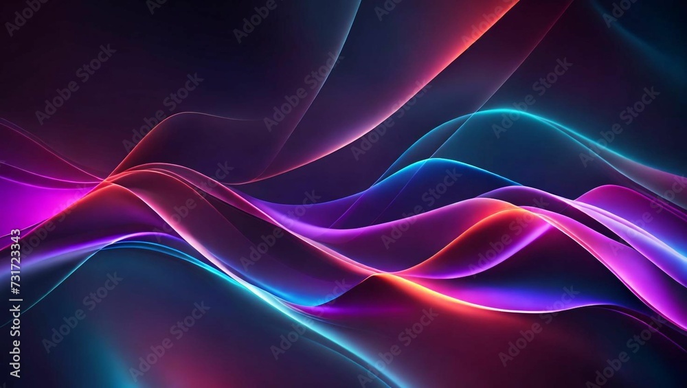 AI generated illustration of an artistic background with wavy pattern and vibrant gradient blend AI generated illustration of an artistic background with wavy pattern and vibrant gradient blend