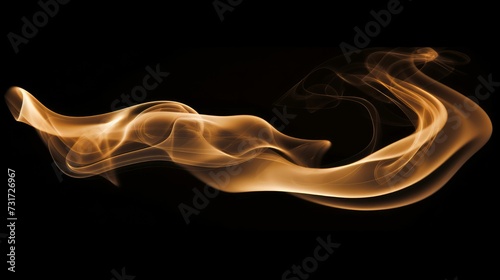 AI-generated illustration of a smoke texture isolated on a dark background