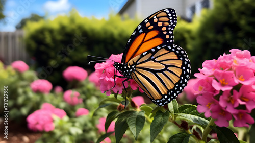 butterfly on flower   monarch butterfly on flower