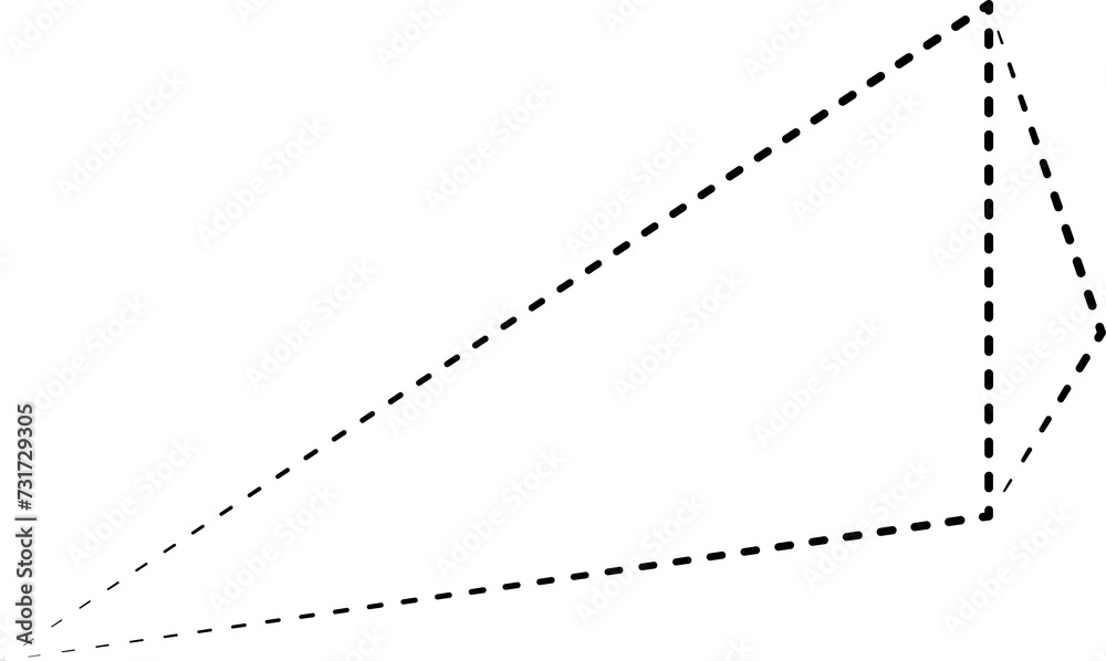 Triangle shapes dash line. Graphic elements Triangle shapes dash line. Graphic elements