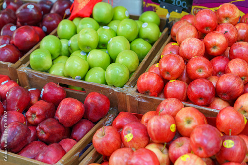Fresh Apples Assortment at Farmers Market