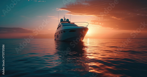 a luxury yatch on the sea © Kien