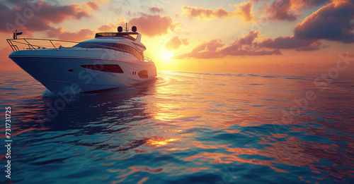 a luxury yatch on the sea