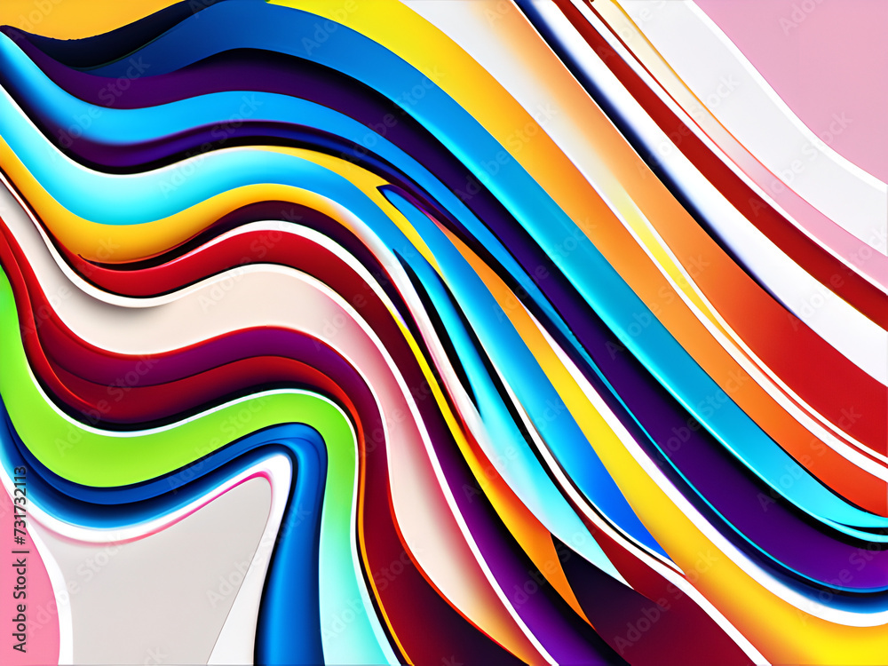 Abstract colorful wavy background design with vibrant curves and swirls in a dynamic flow. Abstract colorful wavy background design with vibrant curves and swirls in a dynamic flow.