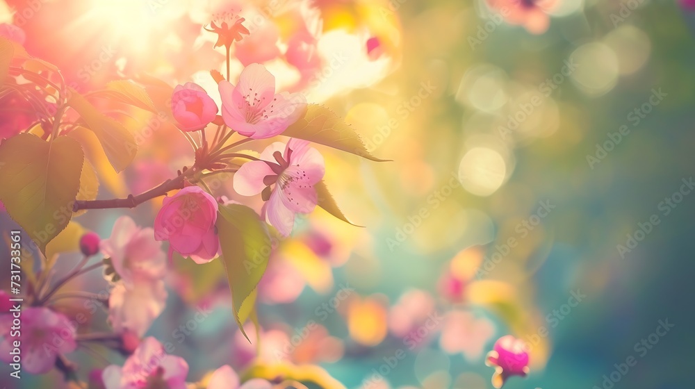 Spring blossom background. Beautiful nature scene with blooming tree and sun flare. Sunny day. Spring flowers. Beautiful Orchard. Abstract blurred background. Springtime : Generative AI Spring blossom background. Beautiful nature scene with blooming tree and sun flare. Sunny day. Spring flowers. Beautiful Orchard. Abstract blurred background. Springtime : Generative AI