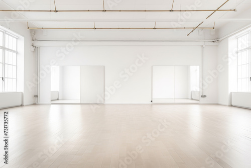 Modern training dance hall interior photo
