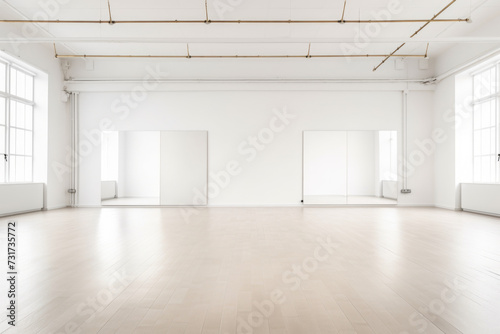 Modern training dance hall interior