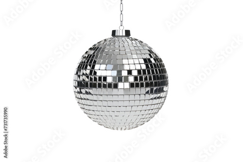 Large Mirror Balls Isolated On Transparent Background