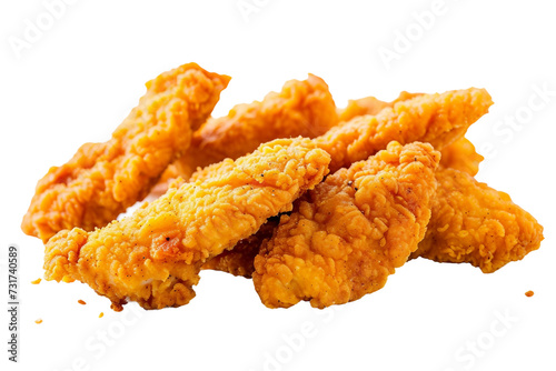 Chicken Tenders Unveiled On Transparent Background.