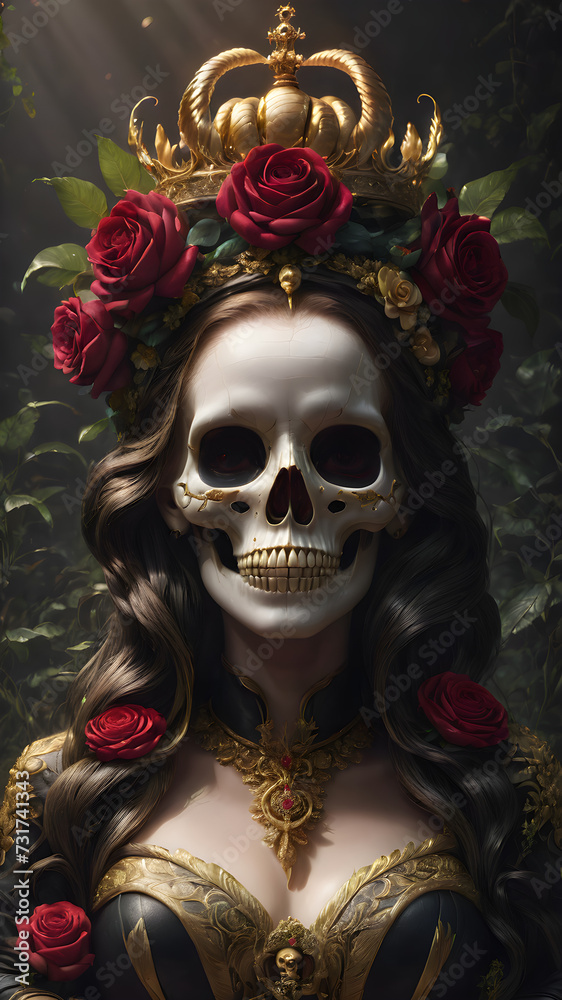 Skull and Crossbones Tattoo: A spooky illustration featuring a skull with a skull and crossbones, perfect for Halloween designs and tattoo art Skull and Crossbones Tattoo: A spooky illustration featuring a skull with a skull and crossbones, perfect for Halloween designs and tattoo art