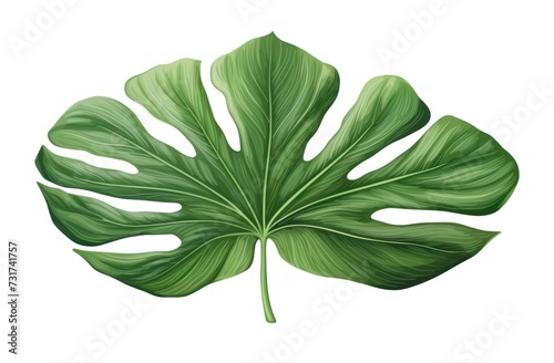 a big monster leaf isolated on a white background