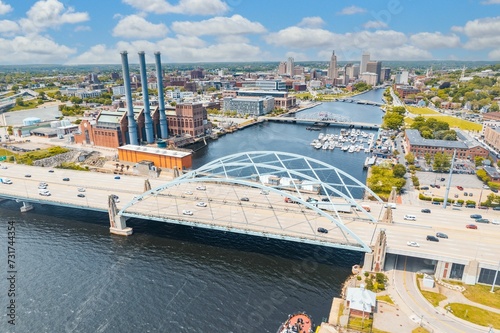 Providence River Bridge connecting Route 195 to 95 South and North in Rhode Island