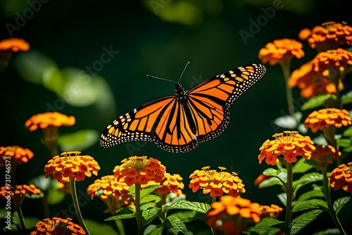 monarch butterfly on flower © farzana