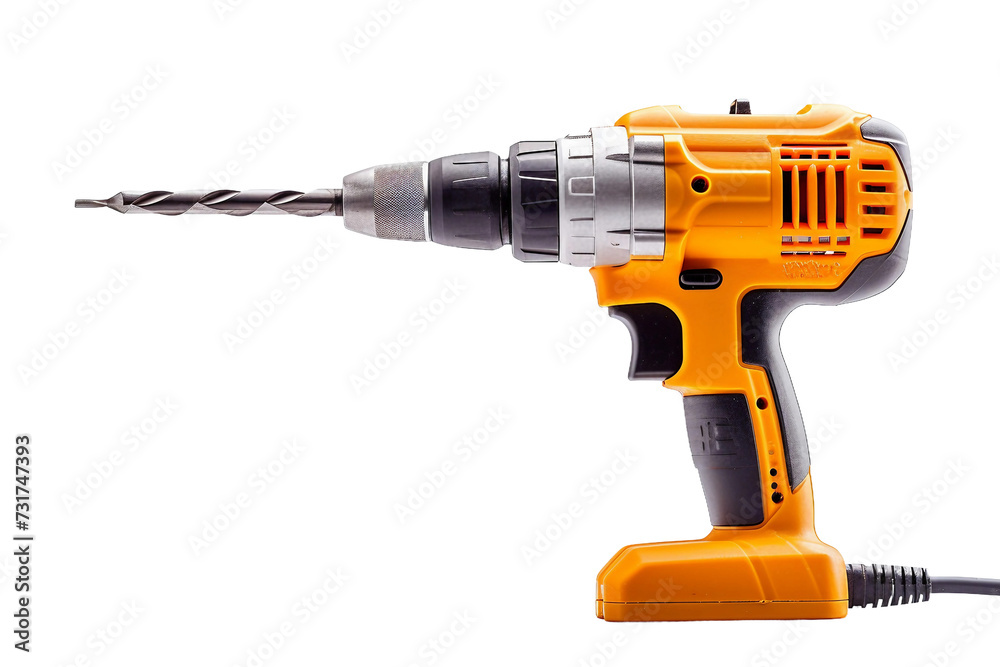 Drill Unveiled On Transparent Background.
