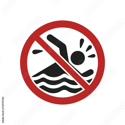 No swimming icon 
