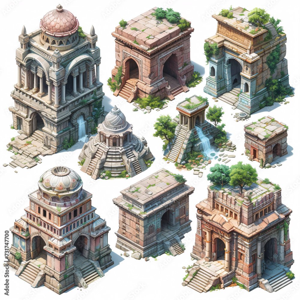 Grand theatre  Games Assets Building and Environment Sprite Sheet
