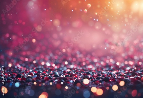AI generated illustration of pinkish round particles on a bokeh background
