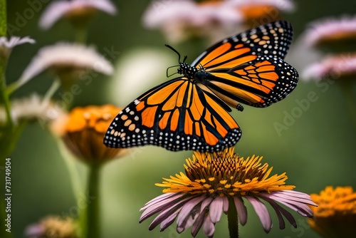 monarch butterfly on flower © farzana