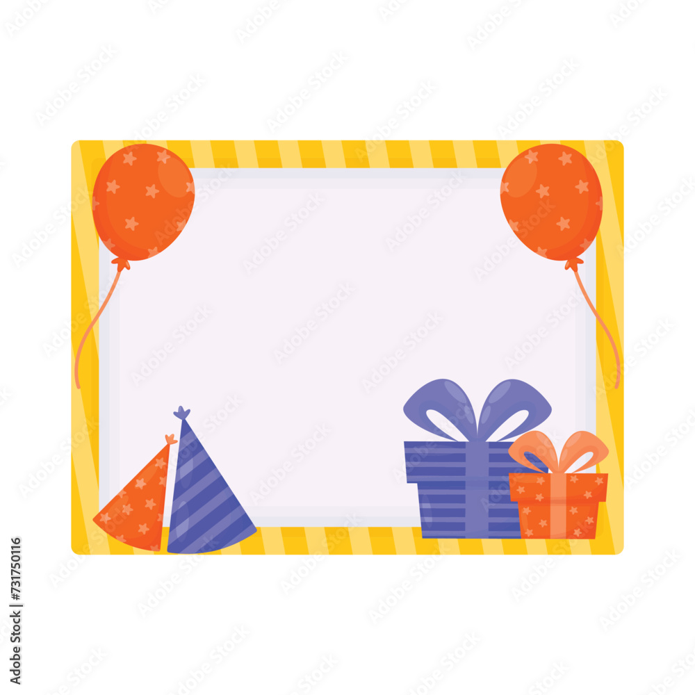 birthday frame illustration 