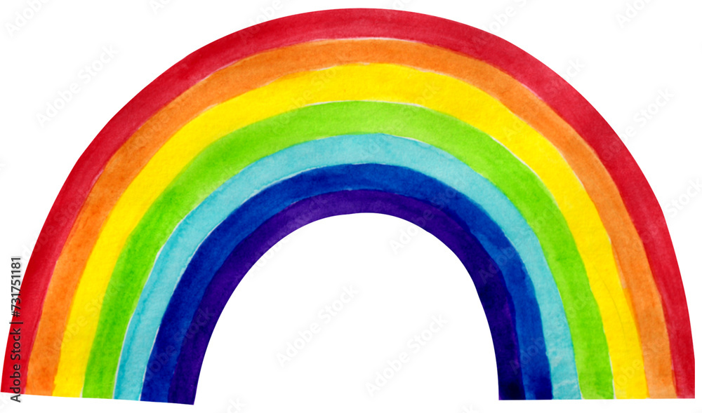 Obraz premium Rainbow Cloud Watercolor Illustration