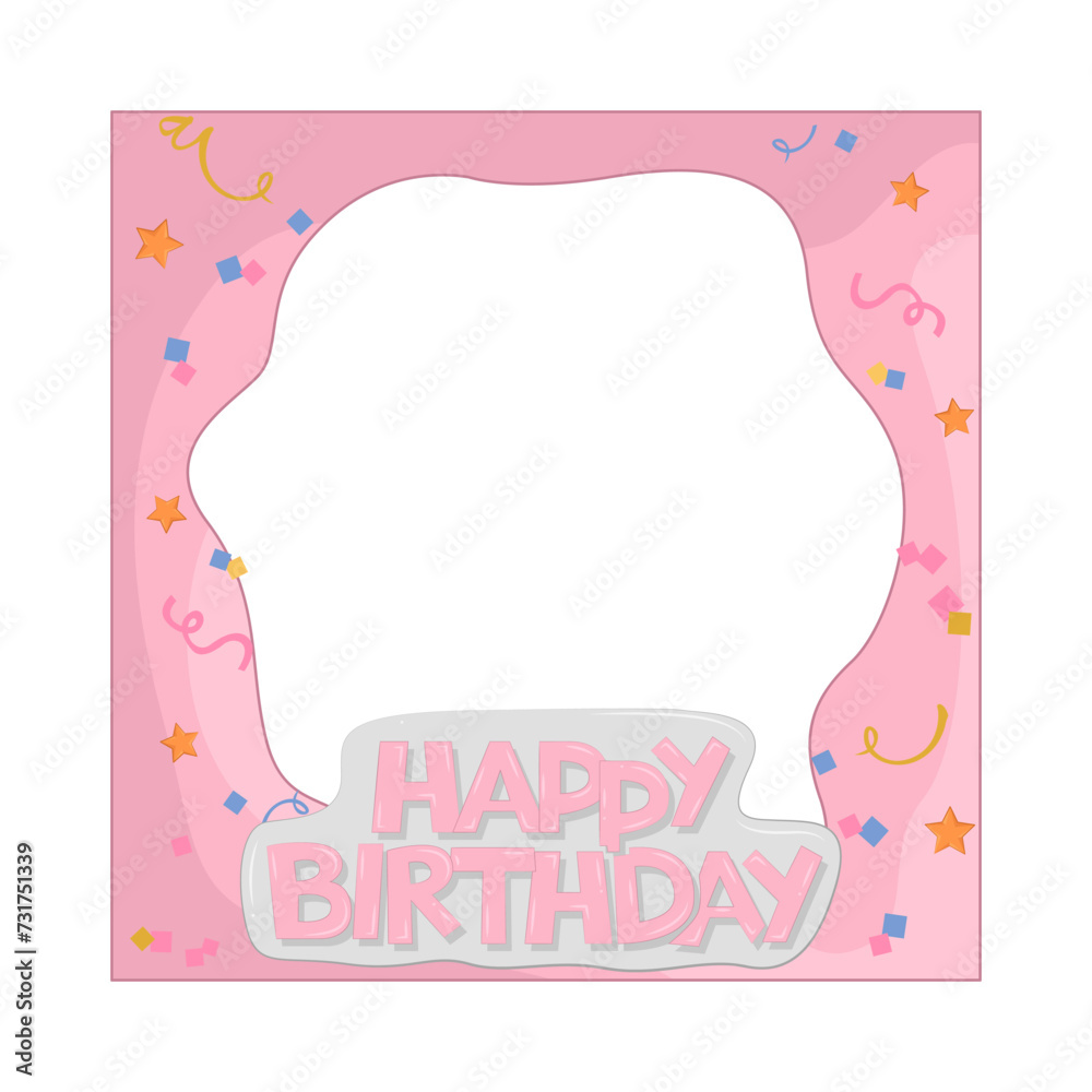 Illustration of birthday frame 