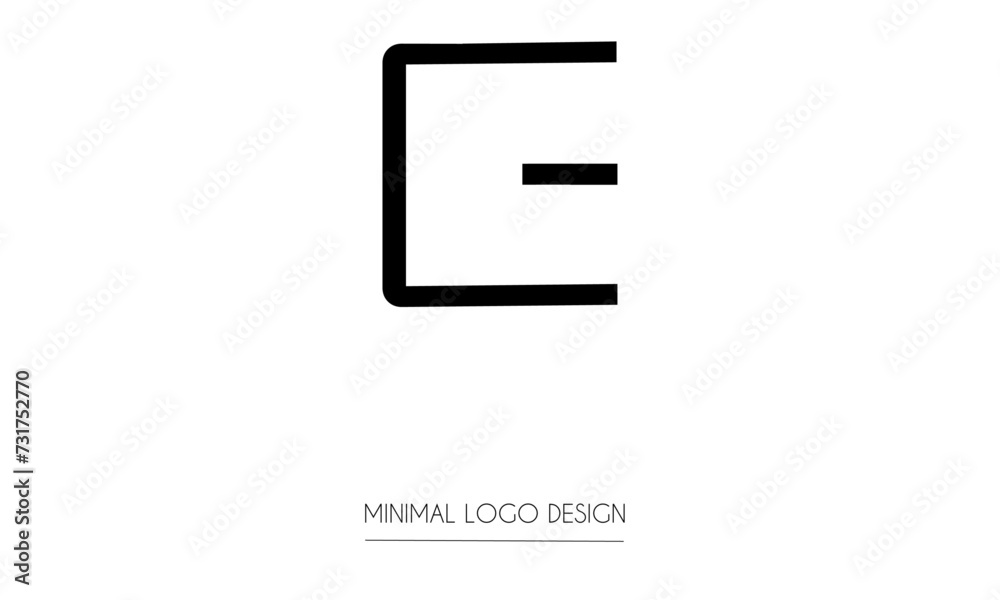 CE or EC Minimal Logo Design Vector Art Illustration CE or EC Minimal Logo Design Vector Art Illustration