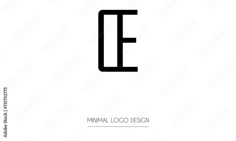 CE or EC Minimal Logo Design Vector Art Illustration CE or EC Minimal Logo Design Vector Art Illustration